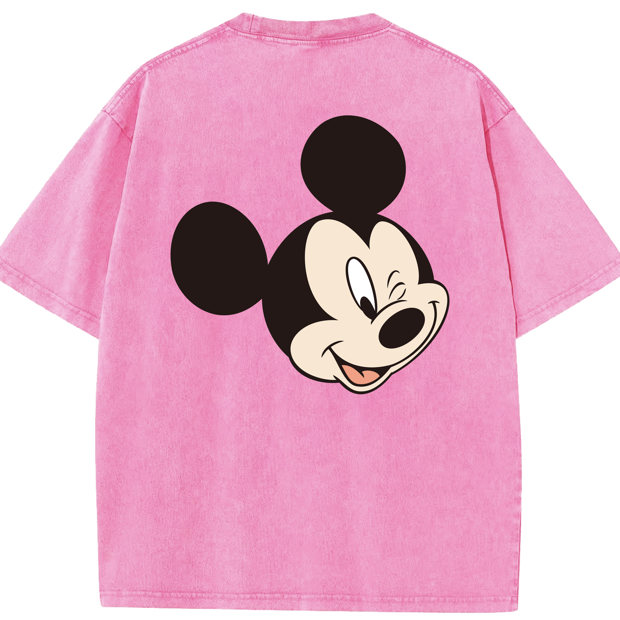 （画像用） ミッキーマウス Mickey Mouse 綿100% ヴィンテージ風 半袖Tシャツ（背面プリント）